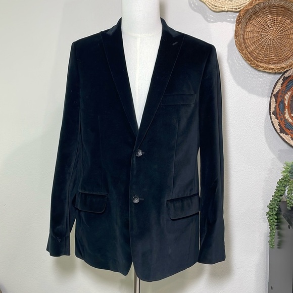 Murano Wardrobe Essentials Slim Fit Velvet Suit Separates Blazer Sport Coat